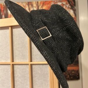 Classic Charcoal Men's Hat with Buckle